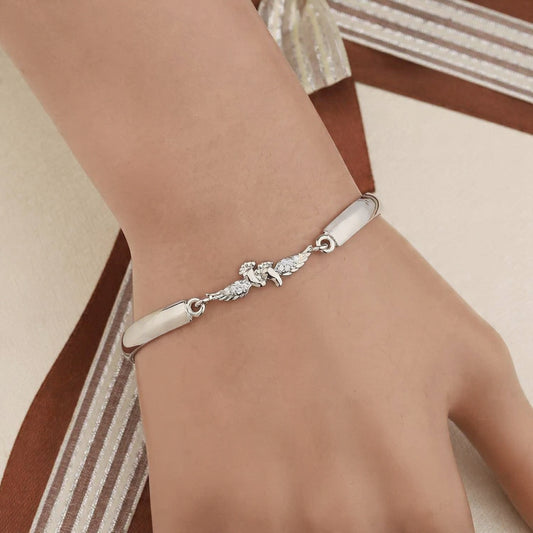 Pulsera pies y alas de ángel